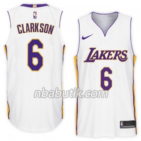 NBA Mænd Trøje Los Angeles Lakers Jordan Clarkson 6 Nike 2017-18 Hvid Swingman